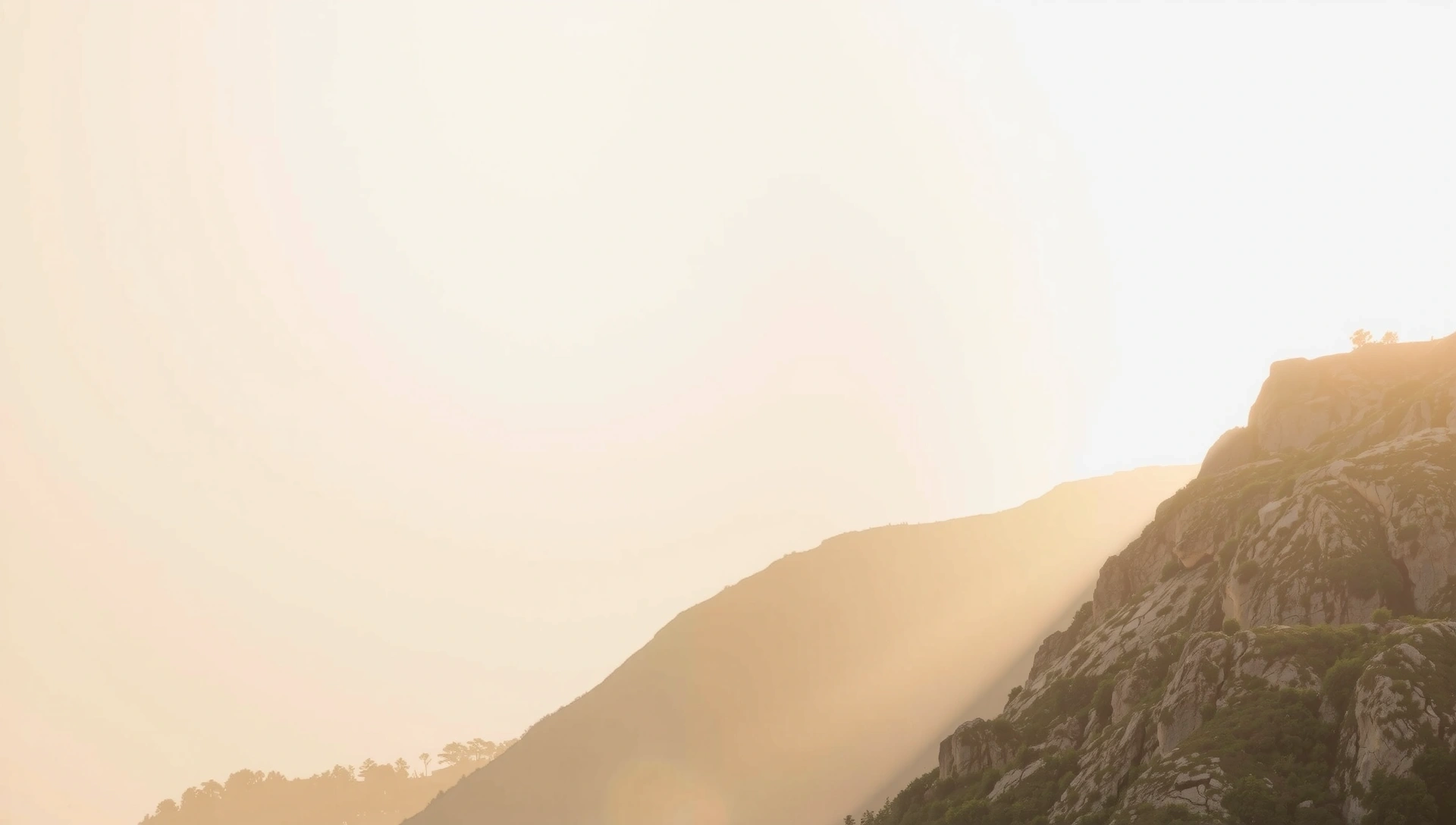 Serene natural landscape with glowing light, symbolizing health and beauty